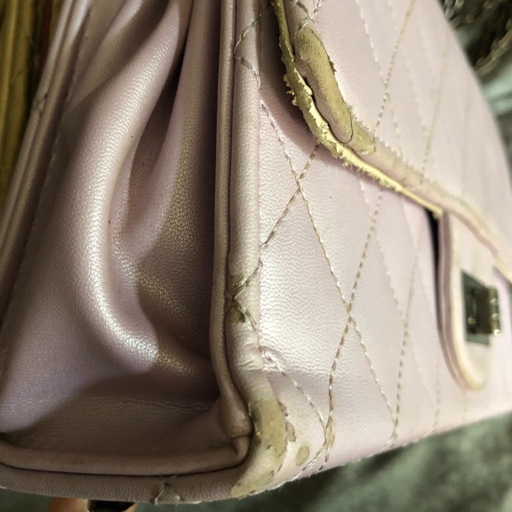 Bundle 3 Gold Black Purple Quilted Chain Crossbody - Picture 7 of 8